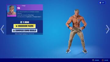 Un vistazo de cerca al skin Tío