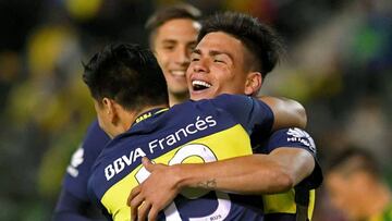 Boca Juniors celebra un gol ante Aldosivi.