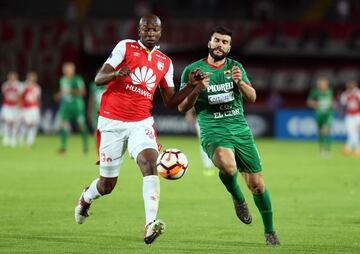 Independiente Santa Fe vence a Rampla Juniors en la segunda ronda de la Copa Sudamericana en partido jugado en El Campín. Henao marcó los goles del triunfo