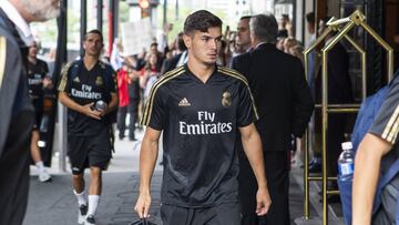 Brahim, en la pretemporada del Real Madrid.