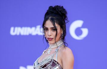 Danna Paola durante la alfombra roja de los Latin American Music Awards 2023.