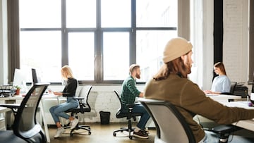 Trabajadores en una oficina