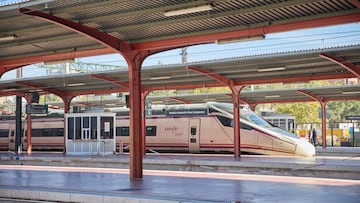 Vista de un tren en un andén de la Estación Madrid Chamartín–Clara Campoamor, a 7 de noviembre de 2022, en Madrid (España). La huelga convocada por el sindicato CGT en Renfe ha tenido un seguimiento del 2,95% de toda la plantilla de la empresa, principalmente en los talleres, por lo que los servicios mínimos se están cumpliendo sin incidencias. En los turnos de noche y de mañana, la huelga ha sido secundada por 153 de los 5.192 trabajadores que tiene la empresa pública, de los que 133 trabajan en talleres. Por ello, los servicios mínimos fijados por el Gobierno se están cumpliendo: en Cercanías un 75% en hora punta y un 50% el resto del día; un 72% en AVE y Larga Distancia; un 65% en Media Distancia, y un 25% en Mercancías. Hoy es el primer día de los dos que conforman la convocatoria de huelga de CGT, siendo el próximo viernes 11 de noviembre la segunda jornada.
07 NOVIEMBRE 2022;MADRID;HUELGA;RENFE;ESTACION TREN CHAMARTIN CLARA CAMPOAMOR
Jesús Hellín   / Europa Press
07/11/2022