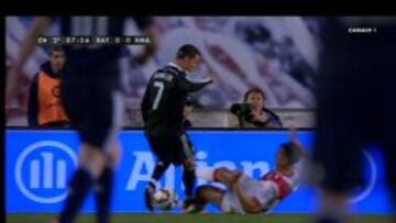 El Madrid reclamó penalti de Amaya a Cristiano Ronaldo
