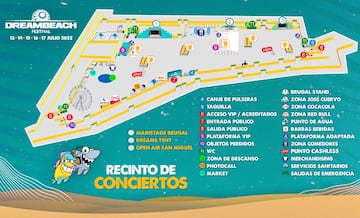 Recinto de conciertos en el Dreambeach 2022.