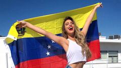 Lele Pons con bandera de Venezuela