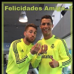 Ramos felicita a Cristiano: "No está mal para cumplir 31"