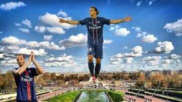 Una muestra de como se vería la Zlatan en el lugar de la Torre Eiffel.