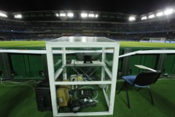 Video Assistant Referee cabin.