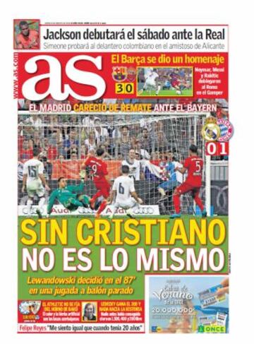 Las portadas de AS de agosto