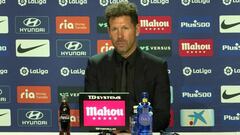 Simeone hablando en rueda de prensa