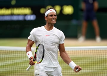 Rafael Nadal celebra un punto en el quinto set