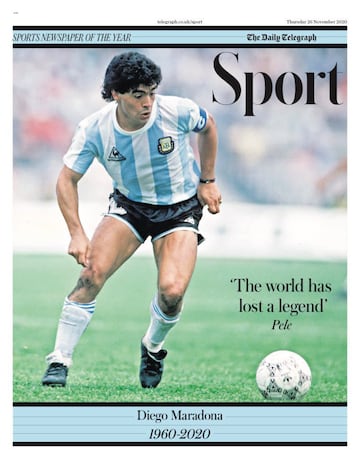 Así vivió la prensa internacional el fallecimiento de Maradona: algunas portadas pasarán a la historia