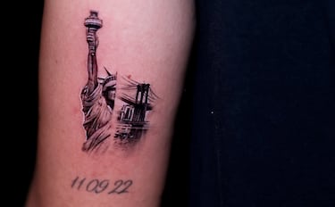 También se tatuó la Torre Eiffel con la fecha del 9 de junio de 2024 para celebrar Roland Garros.