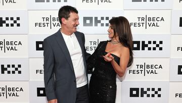 NEW YORK, NEW YORK - JUNE 14: Antonio Banderas and Penélope Cruz attend "Official Competition" premiere during the 2022 Tribeca Festival at BMCC Tribeca PAC on June 14, 2022 in New York City. (Photo by Dia Dipasupil/Getty Images for Tribeca Festival )
