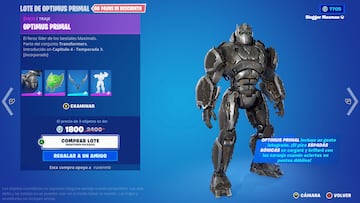 fortnite capitulo 4 temporada 3 tierras salvajes optimus prime transformers como conseguir la skin