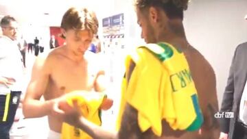 El croata intercambi&oacute; la camiseta con el crack brasile&ntilde;o tras el Brasil-Croacia que se jug&oacute; este domingo en Anfield, en el que Neymar jug&oacute; tras 99 d&iacute;as de ausencia.