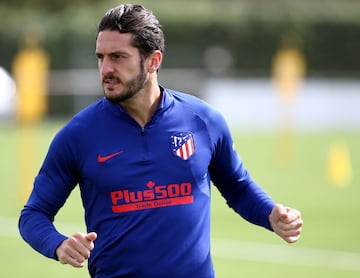 El primer entrenamiento del Atleti tras el parón