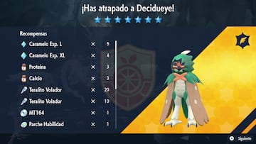 pokemon escarlata purpura teraincursion decidueye teratipo volador 7 estrellas