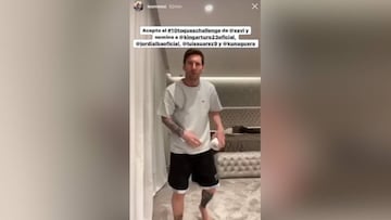 Messi se lanzó al challenge del papel higiénico