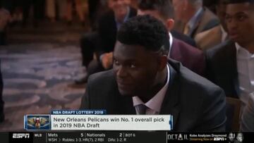 A Zion no le hizo ninguna gracia que los Pelicans se llevaran el 1