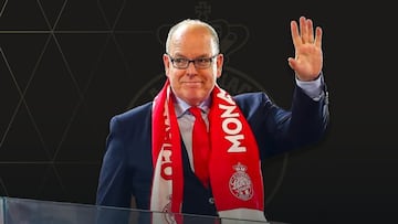 El príncipe Alberto de Mónaco, en un partido del AS Mónaco.