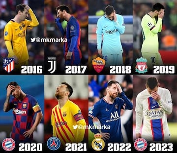 Messi y Mbappé se convierten en el foco de los memes tras la eliminación del PSG