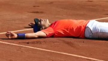 Christian Garín celebró la victoria luego de cuatro horas y 40 minutos.