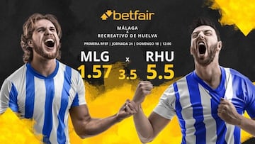 Málaga CF vs. RC Recreativo de Huelva: horario, TV, estadísticas, clasificación y pronósticos