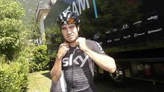 Mikel Landa posa para AS durante la jornada de descanso del Giro de Italia en B&eacute;rgamo.