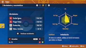 pokemon escarlata purpura arcanine shiny variocolor codigo regalo misterioso