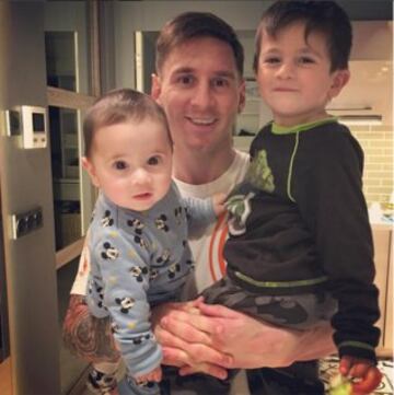Antonella Rocuzzo ha felicitado a Messi con esta fotografía