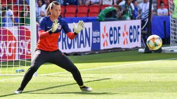 FOOTBALL - FIFA WOMEN'S WORLD CUP FRANCE 2019 - GROUP F - USA v CHILE
Christiane Claudia Endler of Chile warms up before the FIFA Women's World Cup France 2019, Group F football match between USA and Chile on June 16, 2019 at Parc des Princes