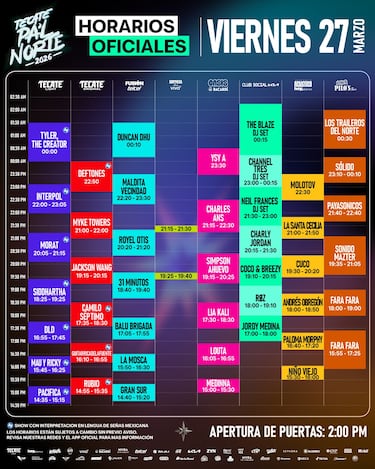 Objetos permitidos y prohibidos para ingresar al festival Pa’l Norte 2026