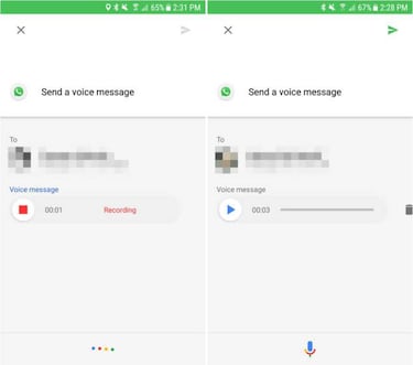 Cómo enviar una nota de voz sin abrir WhatsApp
