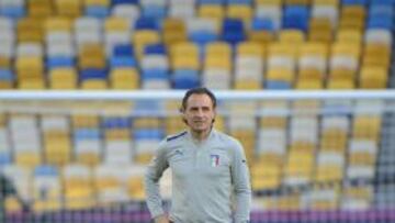Prandelli, en el escenario de la final.