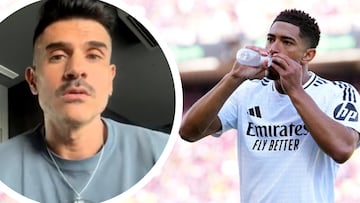 El calentón completo de Álvaro Benito en la primera mitad con Vinicius y Bellingham: alucinen