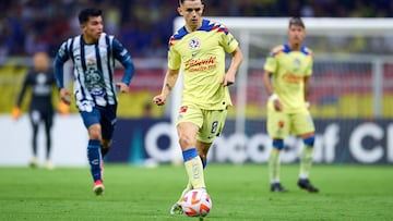 Alvaro Fidalgo of America during the semifinals first leg match between America and Pachuca as part of the CONCACAF Champions Cup 2024, at Azteca Stadium on April 23, 2024 in Mexico City, Mexico.