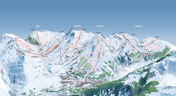 Plano de pistas de Baqueira Beret