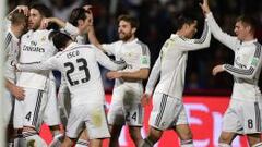 El Madrid celebra la victoria ante el Cruz Azul.