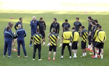 El entrenamiento del Barcelona y del Atlético