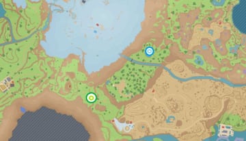 Localización de la Piedra Hoja (verde) y la Piedra Hielo (azul)