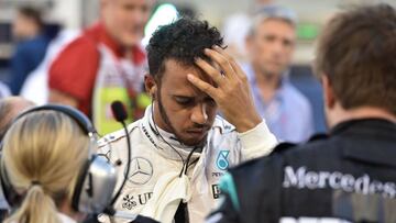 Lewis Hamilton ahead of the Bahrain Formula One Grand Prix