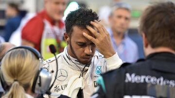 Lewis Hamilton ahead of the Bahrain Formula One Grand Prix 