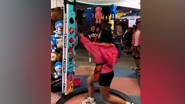 Una mujer se hace viral tras enfrentarse a esta prueba deportiva de reflejos: el final es de no creer