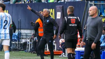 Sergio Pellicer, durante el Cádiz CF - Málaga CF.