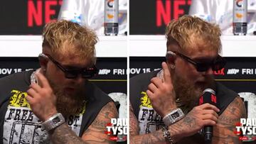 Jake Paul mocks Mike Tyson by wearing diamond ear covers to prevent bite