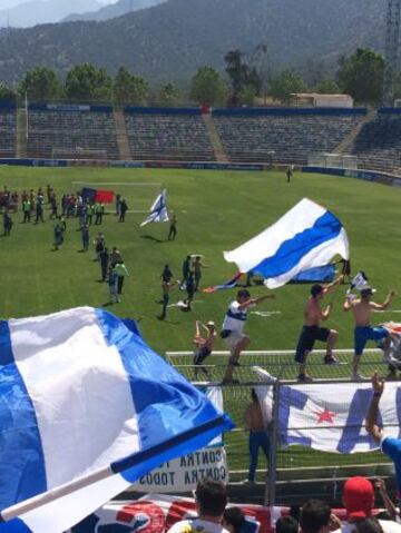 Los hinchas en la última práctica de la UC