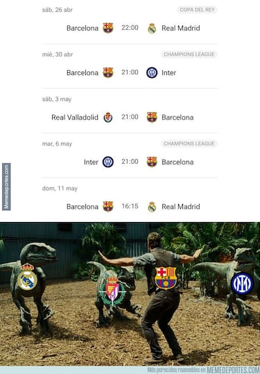 La remontada del Barça, la derrota del Atleti, protagonistas de los memes de la jornada