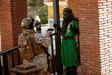 Varios jugadores durante un partido de airsoft en Coin, cerca de Málaga.